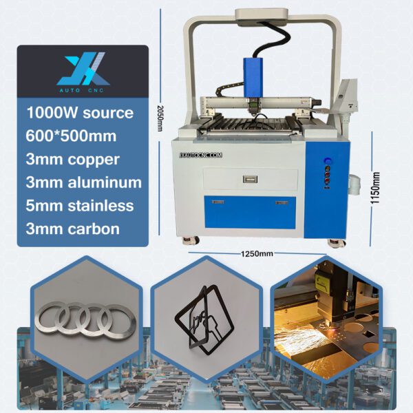 JX 6050 Mini 1KW 2KW 3KW Raycus Fiber Laser Cutting Cutter Machine part1 1