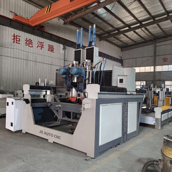 JX-Heavy Duty Marble Granite Countertop Cutting Engraving Polishing CNC Stone Machine Router Atc for Column Cylinder Pillar - Image 2