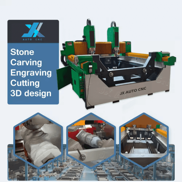 JX-Heavy-Duty-Marble-Granite-Countertop-Cutting-Engraving-Polishing-CNC-Stone-Machine-Router-ATC-for-Column-Cylinder-Pillar - Image 2