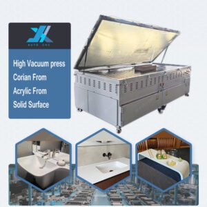 JX-Corian Countertop Sink Membrane Vacuum Press Machine With Corian Solid Surface Thermoforming