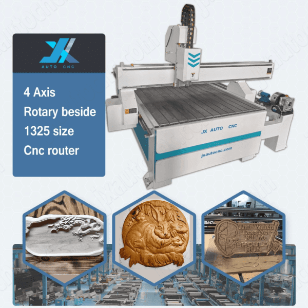 JX-4x8ft CNC Router 1325 With 4th Axis Rotary Wood CNC Router - Image 3