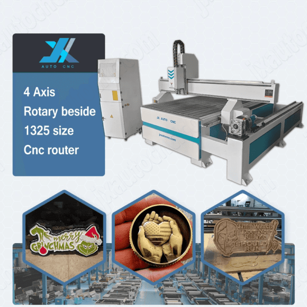 JX-4x8ft CNC Router 1325 With 4th Axis Rotary Wood CNC Router - Image 2