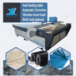 JX CNC Oscillating Knife Cutting Machine with CCD Camera Vibration Knife for Cloth Fabric Leather Cutting 3-6 Layers